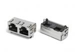 RJ45-8P8C 1x2 Jack with Shield